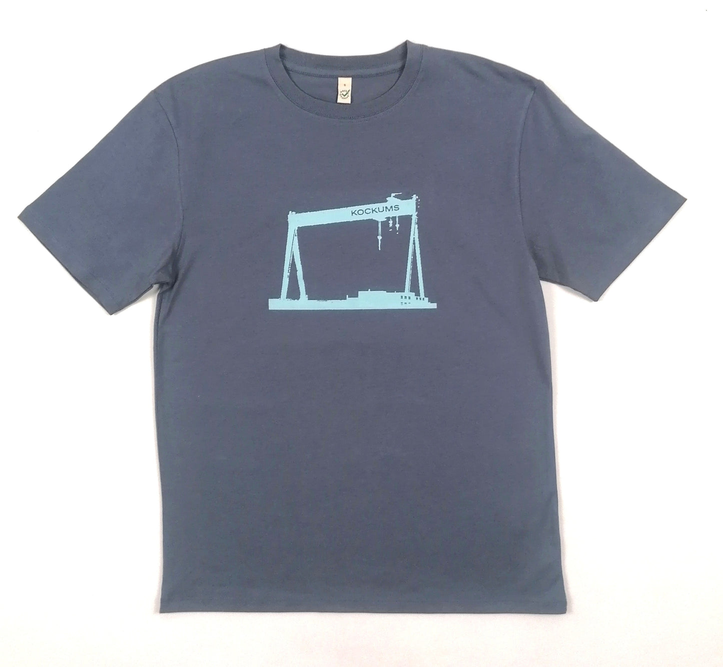 Herr t-shirt Kockumskran faded navy