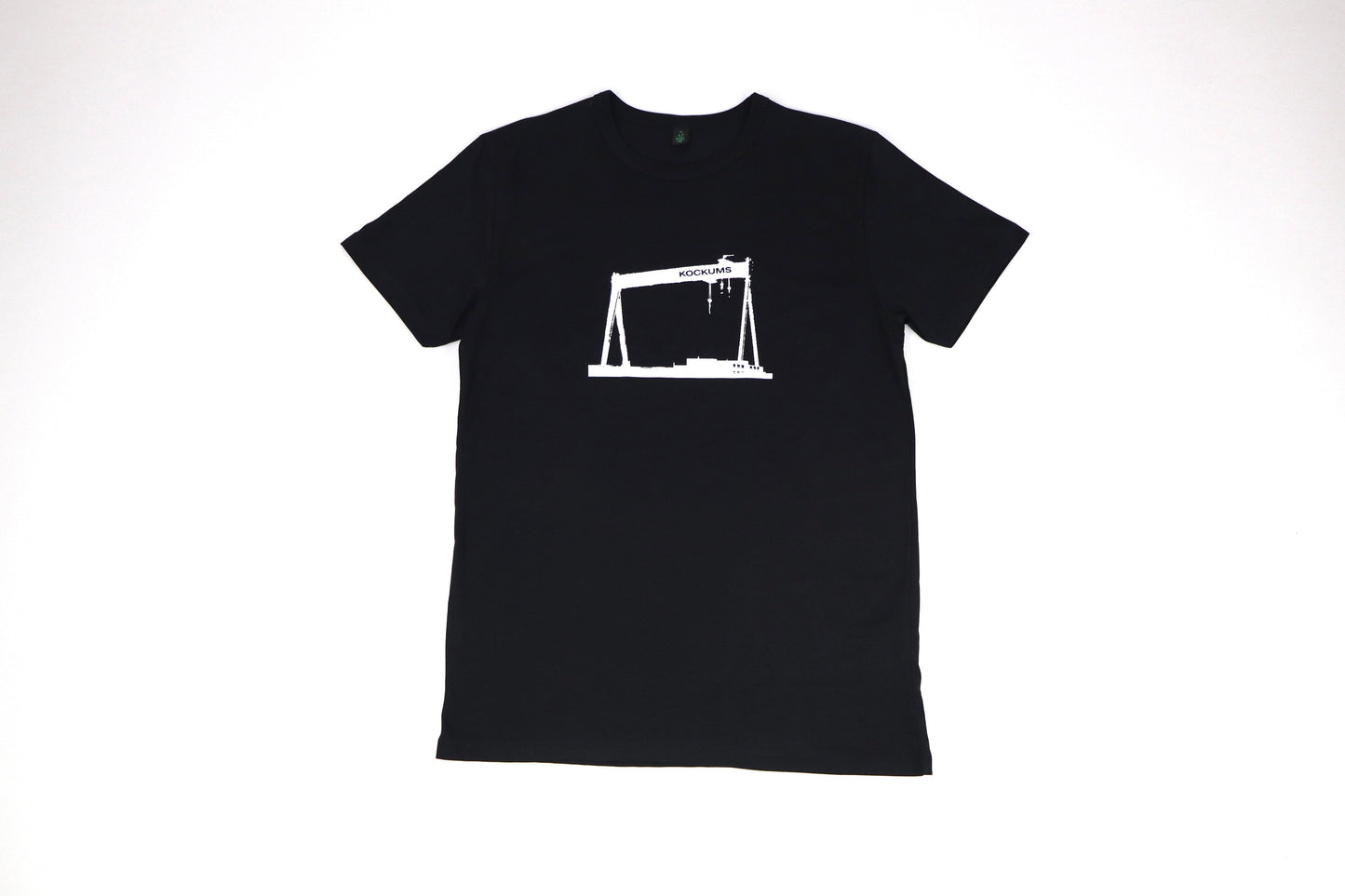 Herr t-shirt Kockumskran svart (bambu)