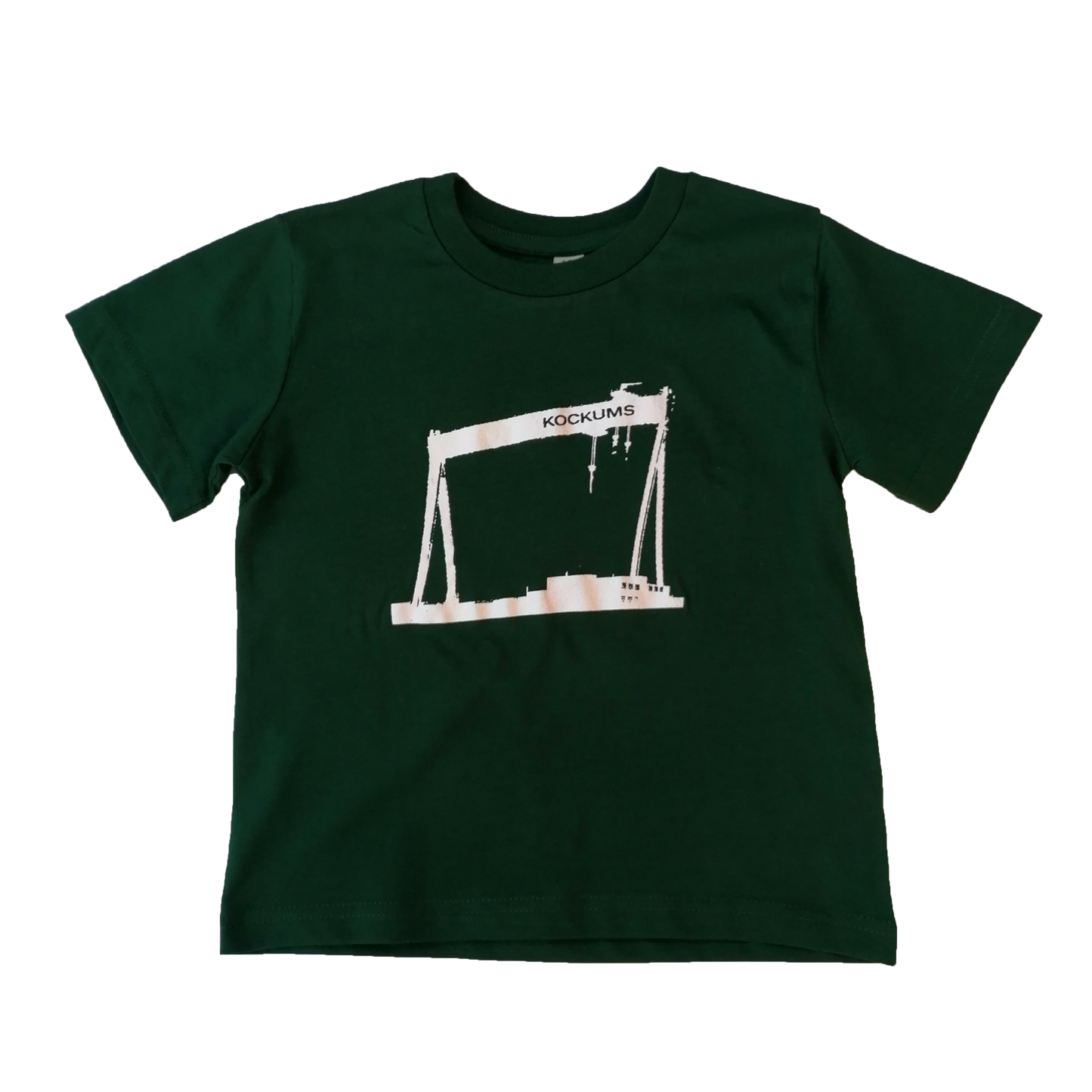 Barn t-shirt Kockumskran buteljgrön