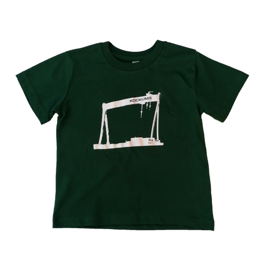 Barn t-shirt Kockumskran buteljgrön