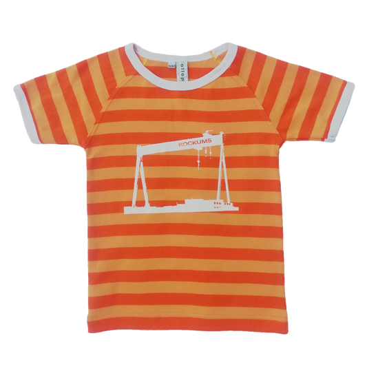 Barn t-shirt Kockumskran mandarin-orange