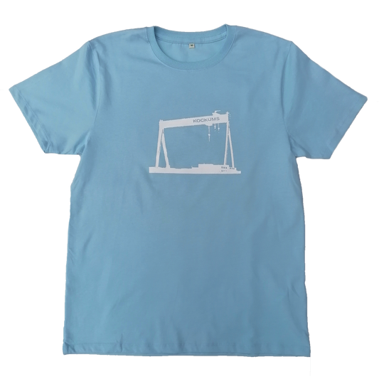 Herr t-shirt Kockumskran ljusblå