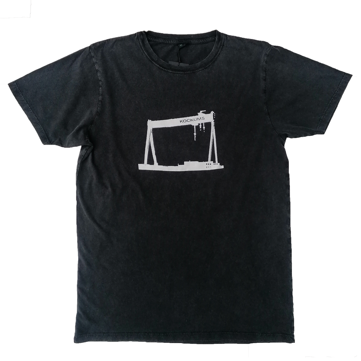 Herr t-shirt Kockumskran stonewash black