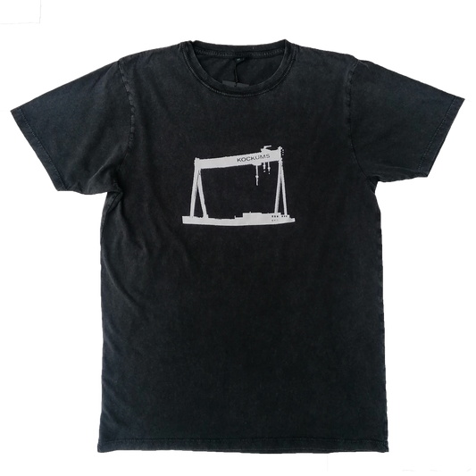 Herr t-shirt Kockumskran stonewash black