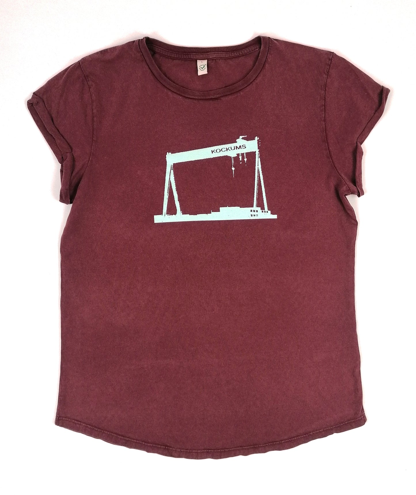 Damtopp Kockumskran stonewash burgundy