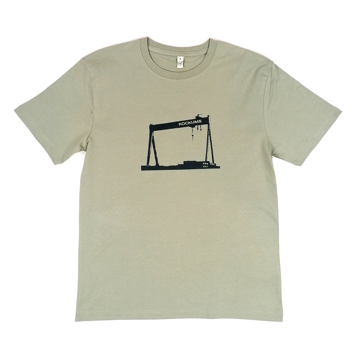 Herr t-shirt Kockumskran pistagegrön