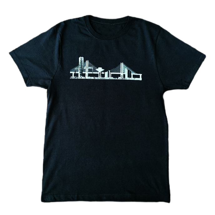 Herr t-shirt Malmö skyline mörkblå obs inkommer lager början juli