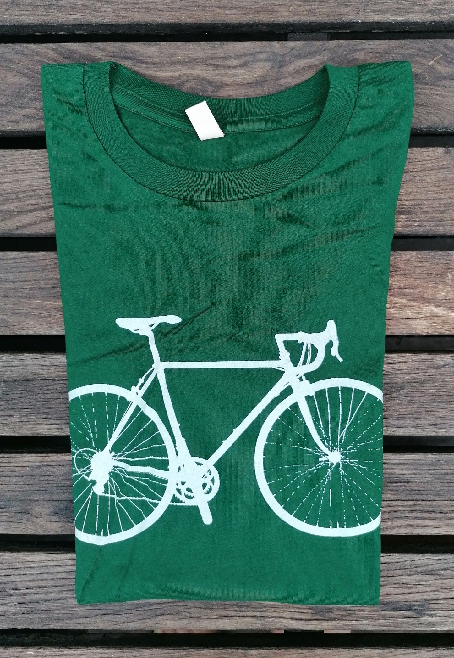 Herr t-shirt cykel buteljgrön