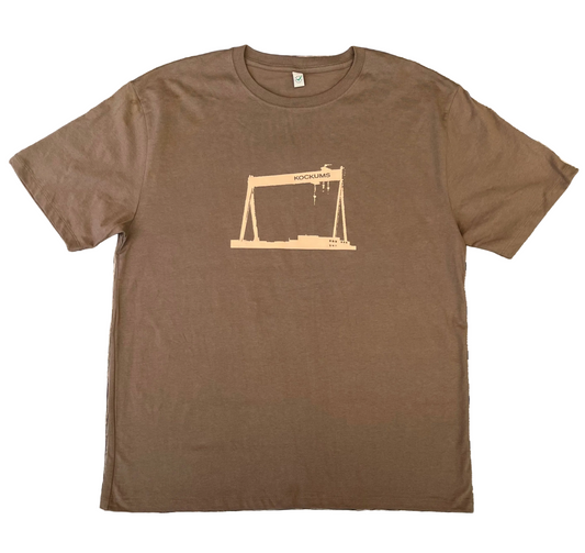 NYHET Herr t-shirt Kockumskran faded brown