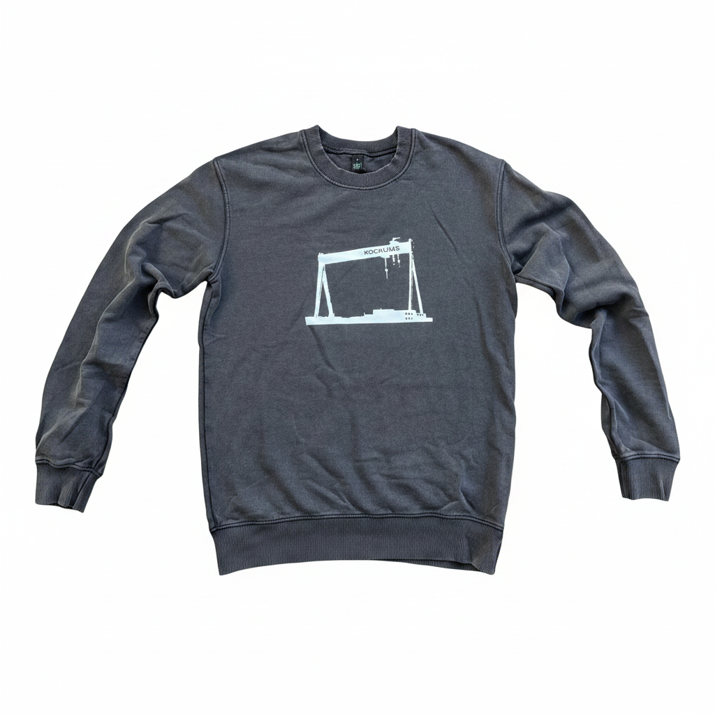 Sweatshirt Kockumskran stonewash black