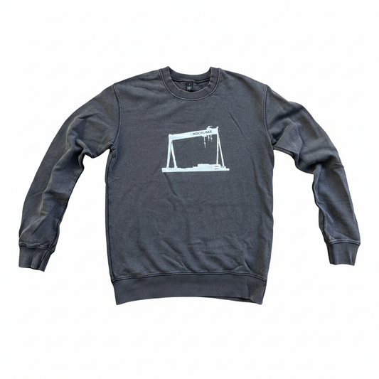 Sweatshirt Kockumskran stonewash black