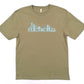 Herr t-shirt skyline faded khaki