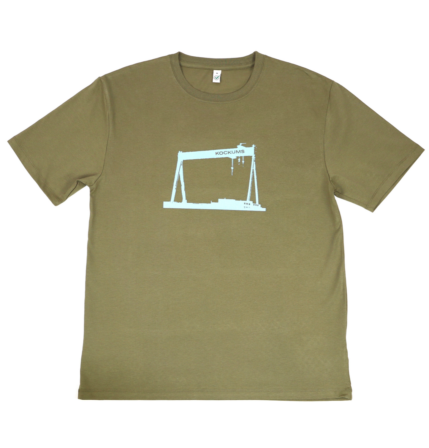 Herr t-shirt Kockumskran faded khaki