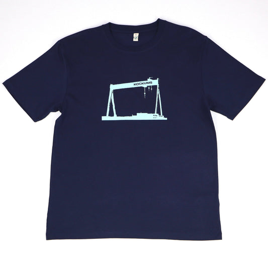 Herr t-shirt Kockumskran mörkblå