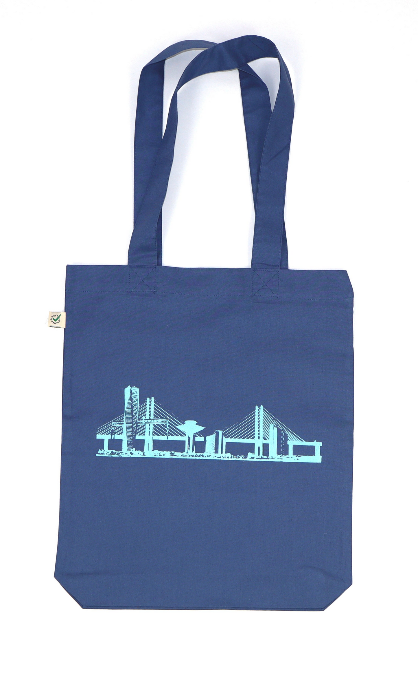 Väska Malmö skyline denimblå