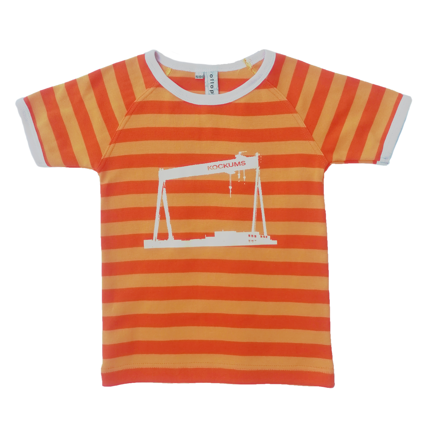 Barn t-shirt Kockumskran mandarin-orange