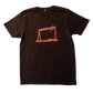Herr t-shirt Kockumskran mörkbrun