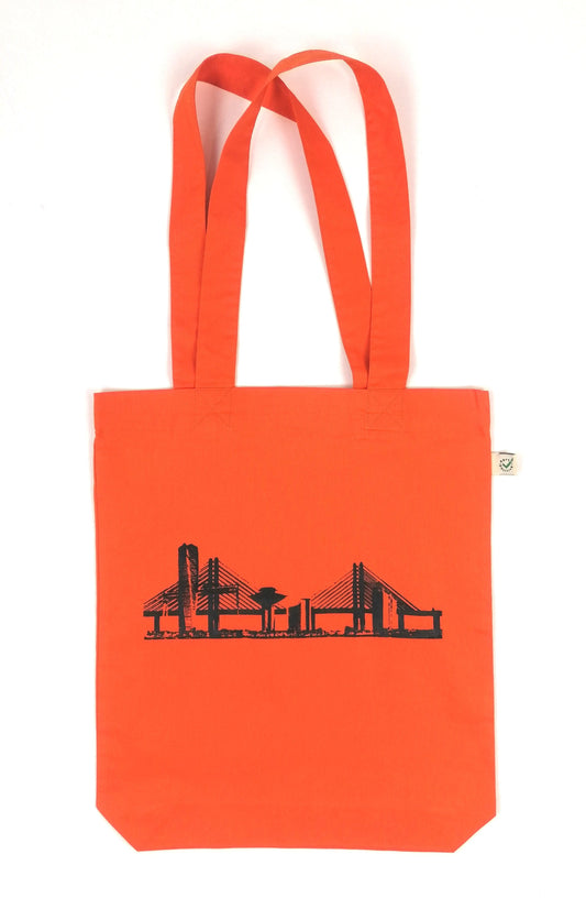 Väska Malmö skyline bright orange