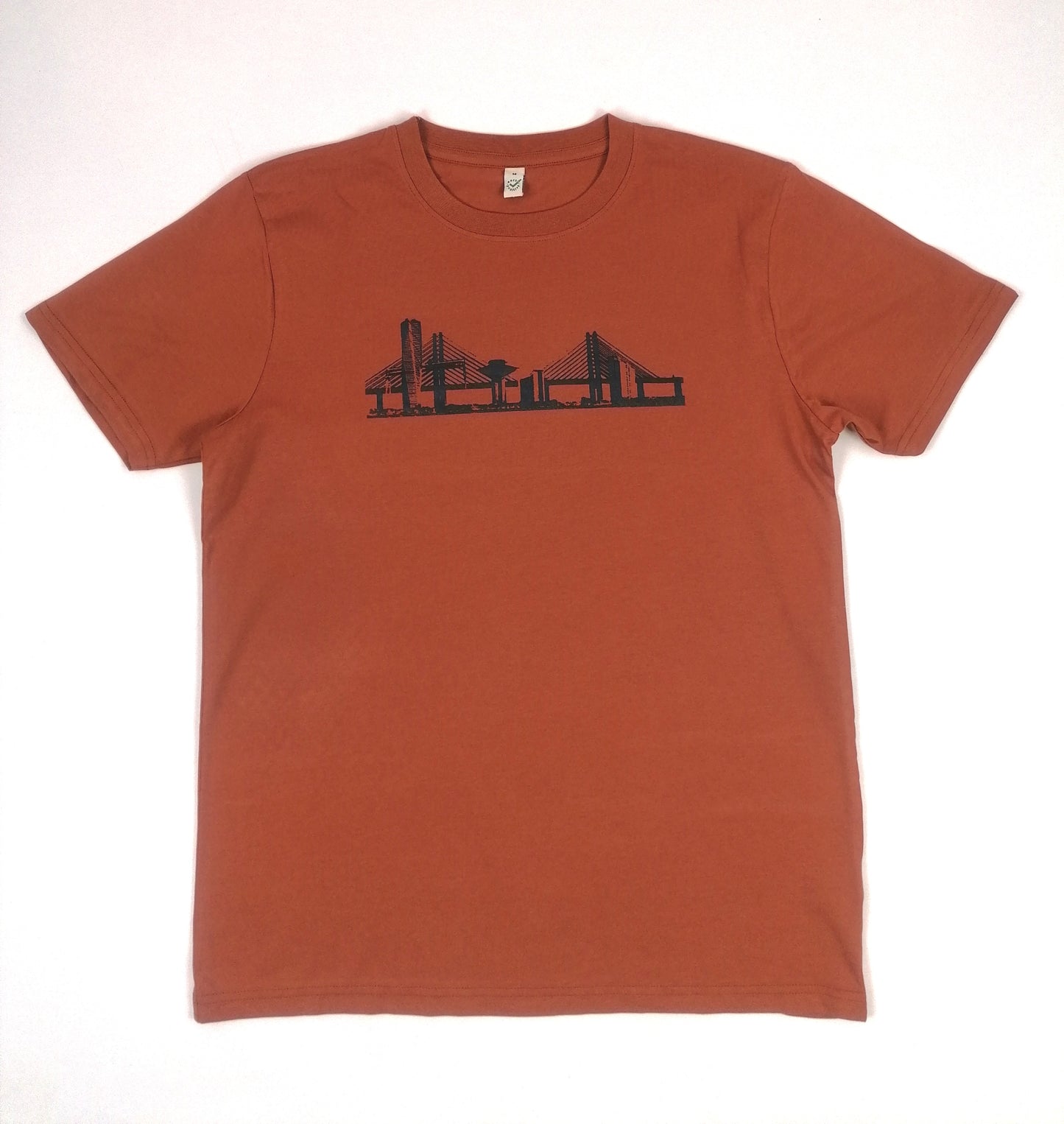 Herr t-shirt skyline dark orange (rost-orange)