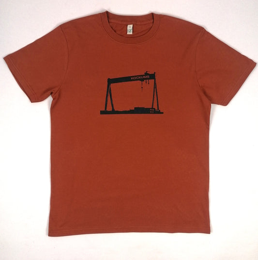 Herr t-shirt Kockumskran dark orange (rost-orange)