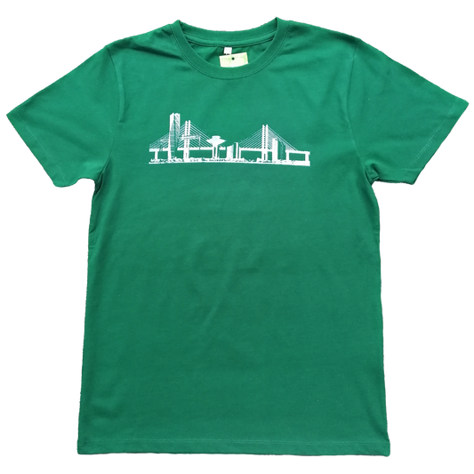 Herr t-shirt Malmö skyline grön