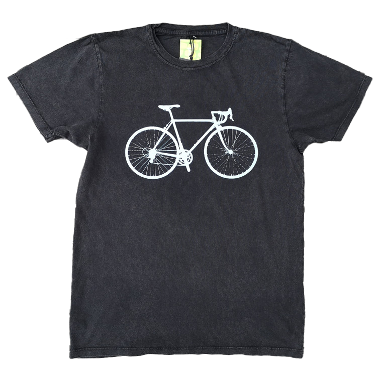 Herr t-shirt cykel stonewash black